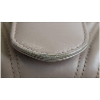 GUCCI Large GG Marmont Calfskin Matelasse Shoulder Bag Nude 498090