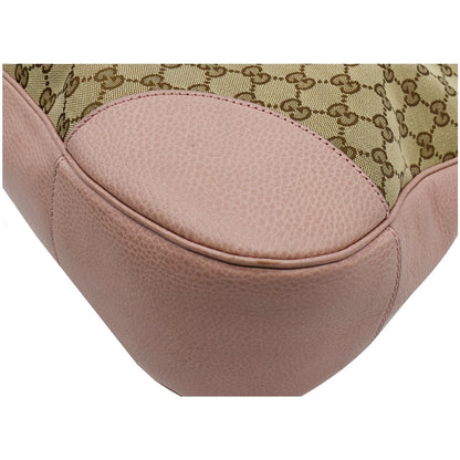 GUCCI Large Bree GG Canvas Hobo Bag Pink 449244