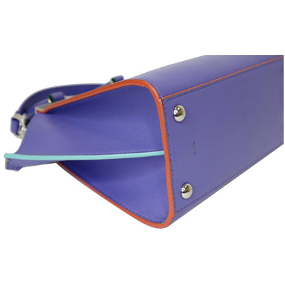 FENDI 3 Jours Mini Calfskin Leather Crossbody Bag Iris