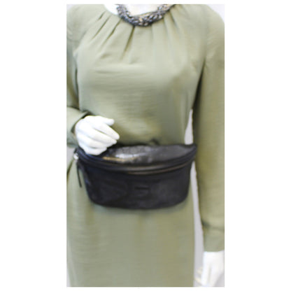 GUCCI GG Imprime Monogram Waist Bum Bag Black 233269