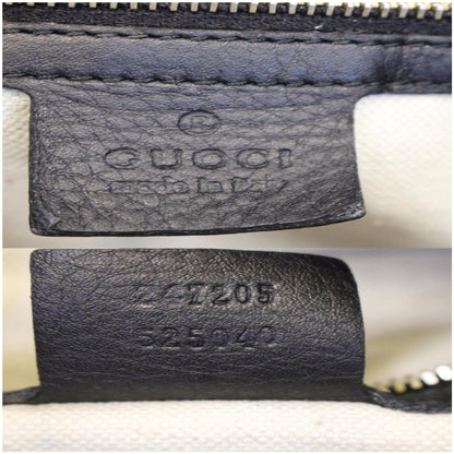 GUCCI Vintage Web Medium Boston Bag Black 247205