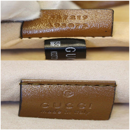 GUCCI Rajah Large Leather Tote Shoulder Bag Brown 537219