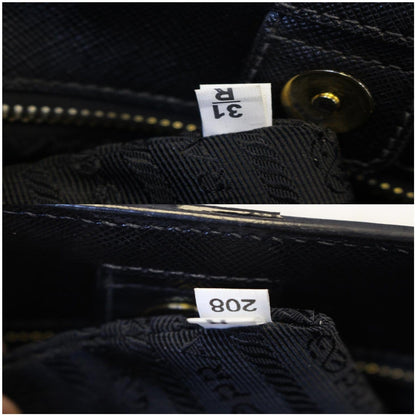 PRADA Galleria Medium Saffiano Leather Tote Bag Black
