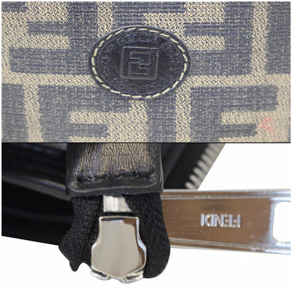 FENDI Drawstring Bucket Crossbody Bag Brown