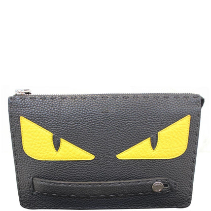 FENDI Bag Bugs eyes Roman Leather Clutch