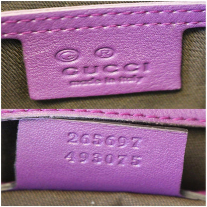 GUCCI Medium Joy Guccissima Leather Boston Bag Purple 265697