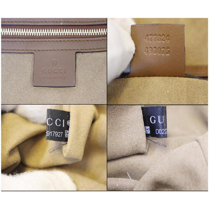 GUCCI GG Supreme Canvas Hobo Shoulder Bag Beige/Brown