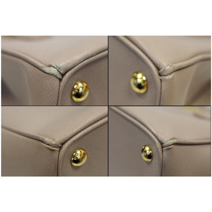 PRADA Lux Large Saffiano Leather Tote Shoulder Bag Light Pink