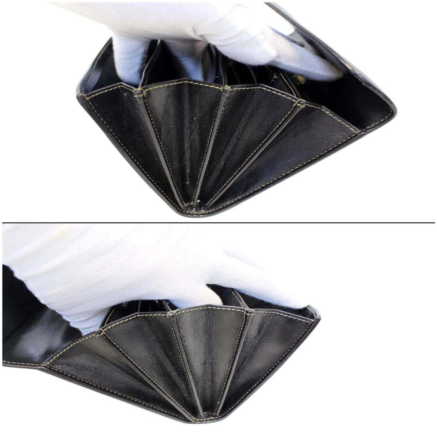 FENDI Vintage Pequin Stripe Wallet Brown