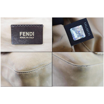 FENDI Mama Forever Large Flap Leather Shoulder Bag Yellow