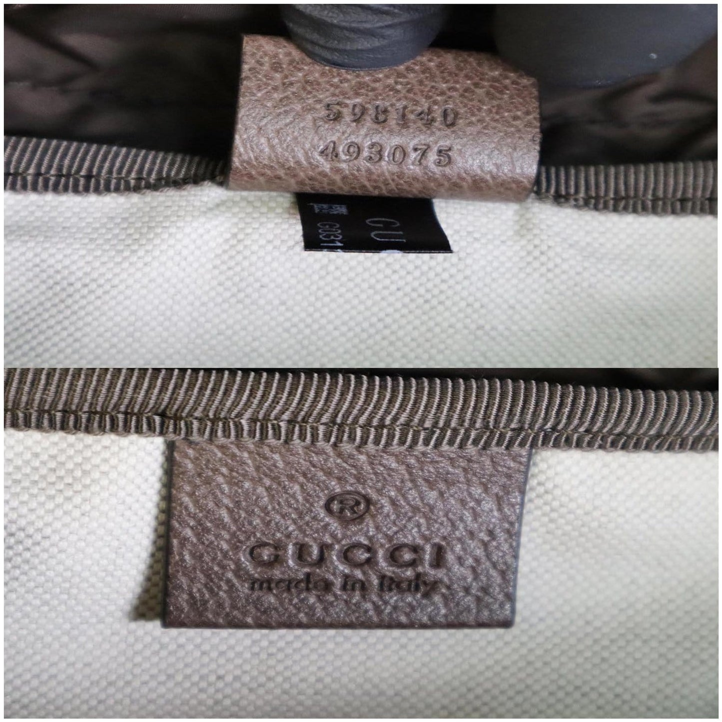 GUCCI Ophidia GG Medium Supreme Canvas Backpack Beige/Ebony 598140