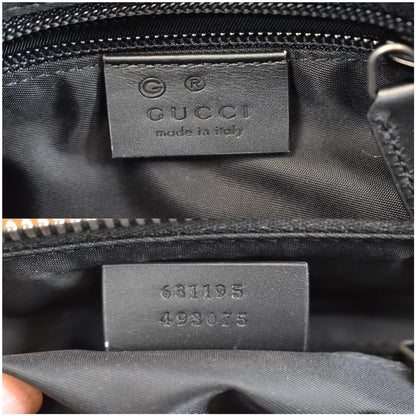 GUCCI Techno Canvas Web Messenger Bag Black 631195