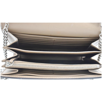 GUCCI Dionysus GG Supreme Crossbody Chain Wallet Beige 401231