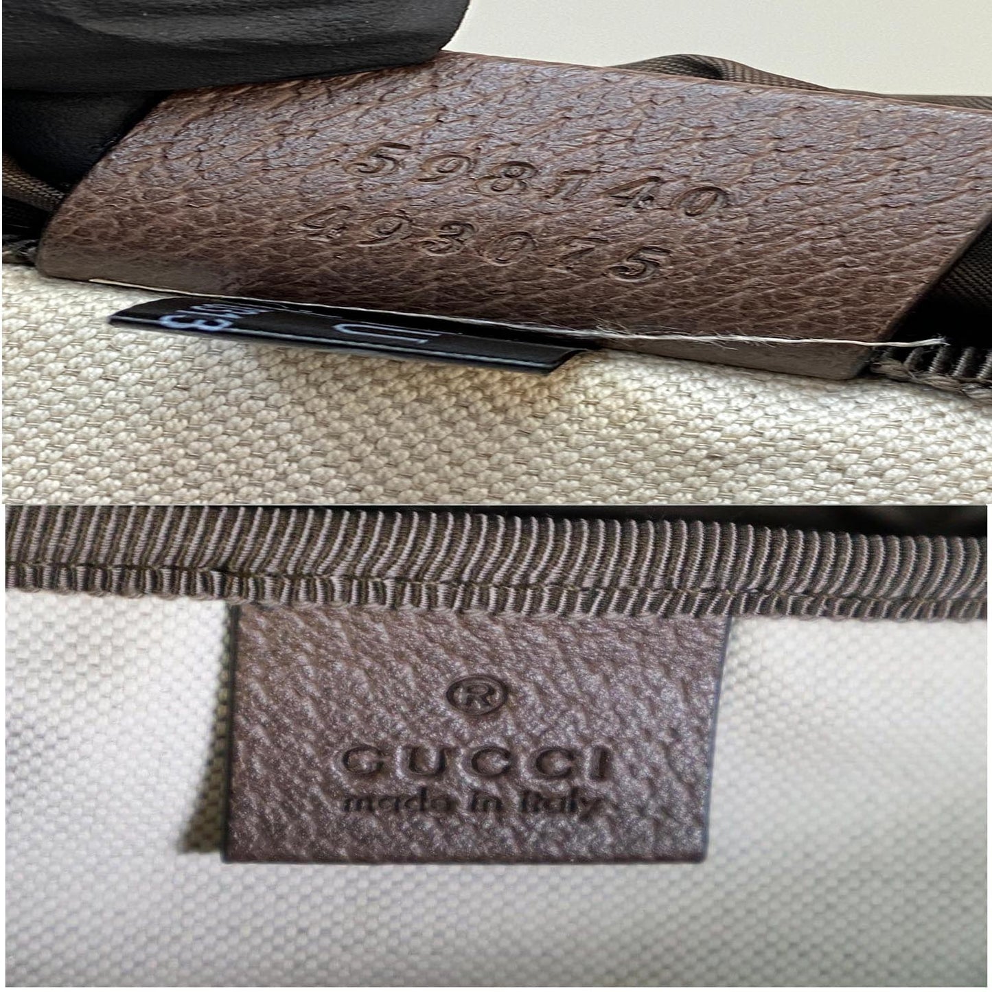 GUCCI Ophidia GG Medium Supreme Canvas Backpack Beige/Ebony 598140