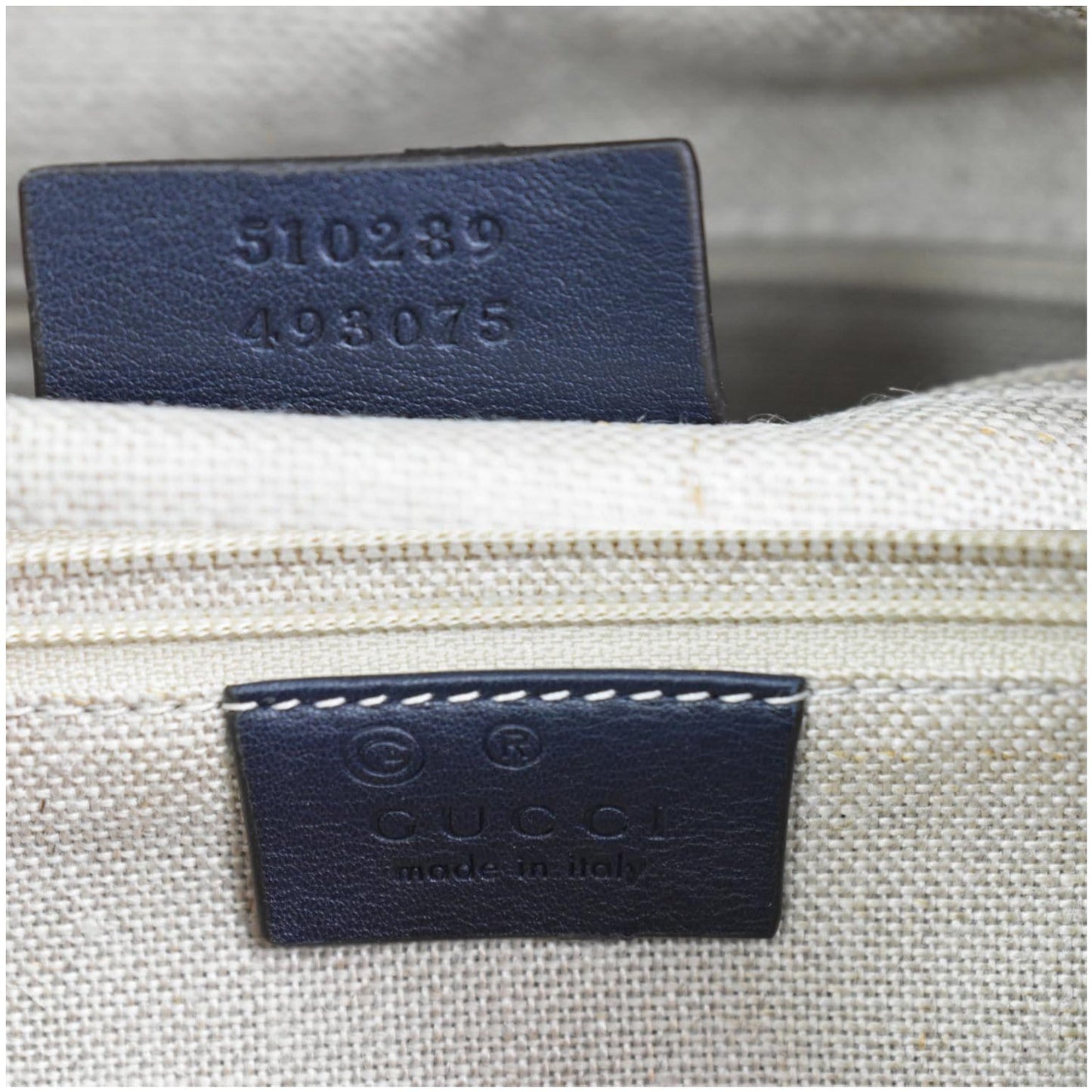 GUCCI Microguccissima Small Leather Crossbody Bag Blue 510289
