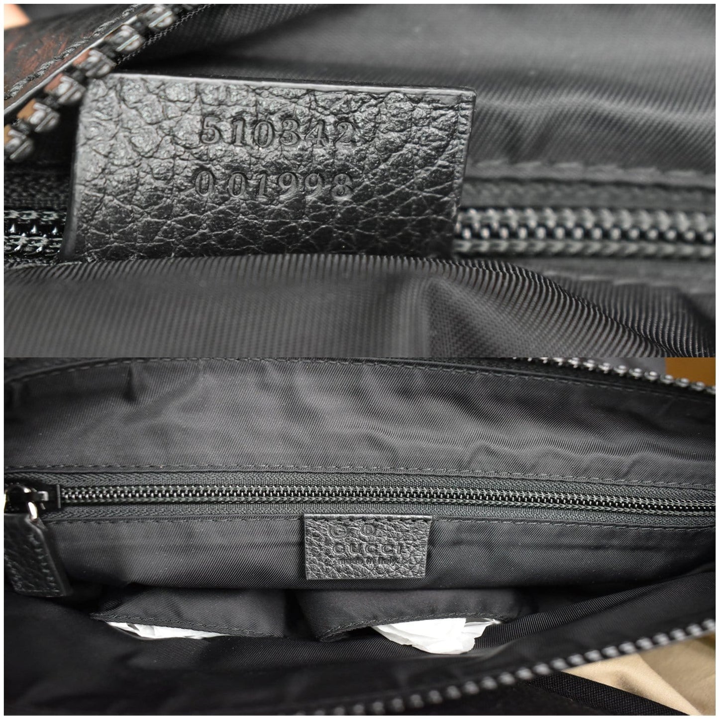GUCCI GG Monogram Nylon Small Messenger Bag Black 510342