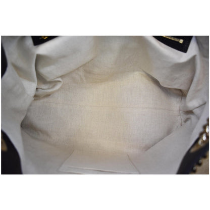 GUCCI Medium Soho Chain Leather Tote Bag Black 536196