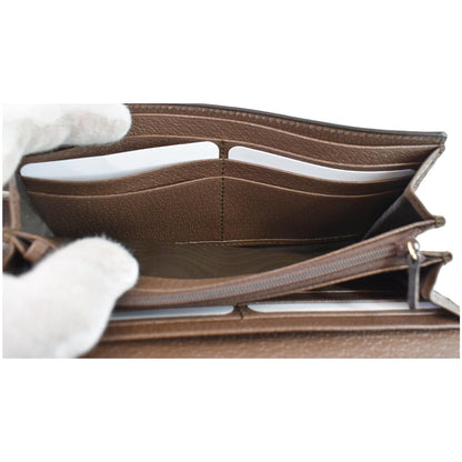 Gucci Ophidia GG Continental Supreme Canvas Wallet Beige 523153