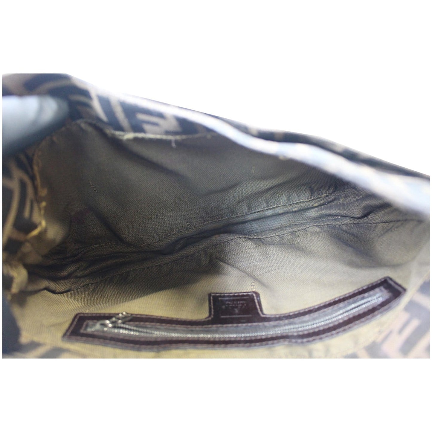 FENDI Hobo Zucca Mamma Baguette Shoulder Bag Brown