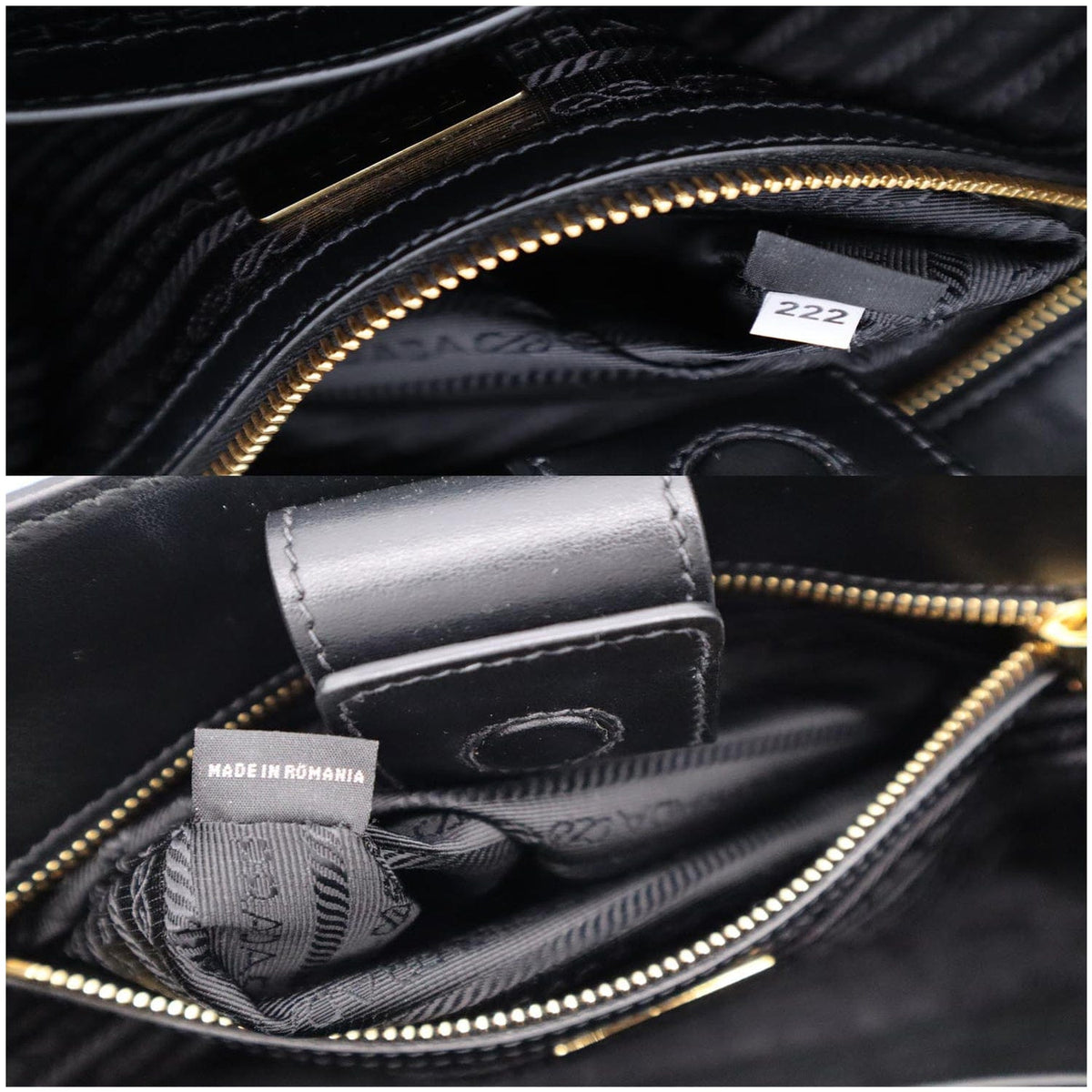 PRADA Top Handle Saffiano Leather Tote Crossbody Bag Black