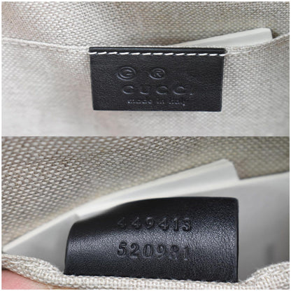 GUCCI Bree Mini GG Microguccissima Leather Crossbody Bag Black 449413