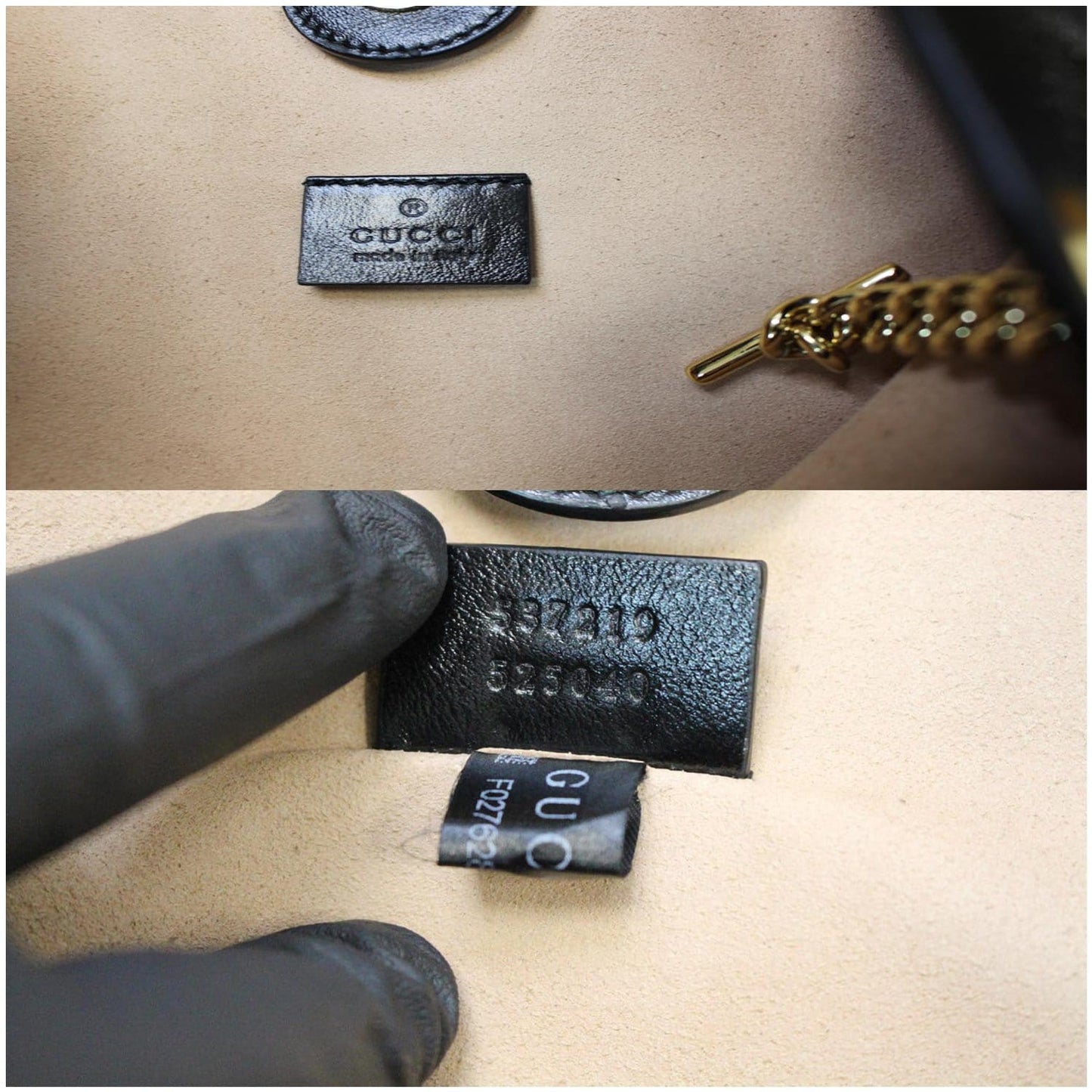GUCCI Rajah Large Leather Tote Shoulder Bag Black 537219