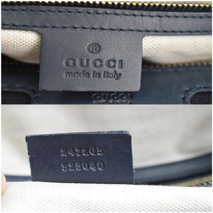 GUCCI Vintage Web Original GG Boston Bag Blue 247205