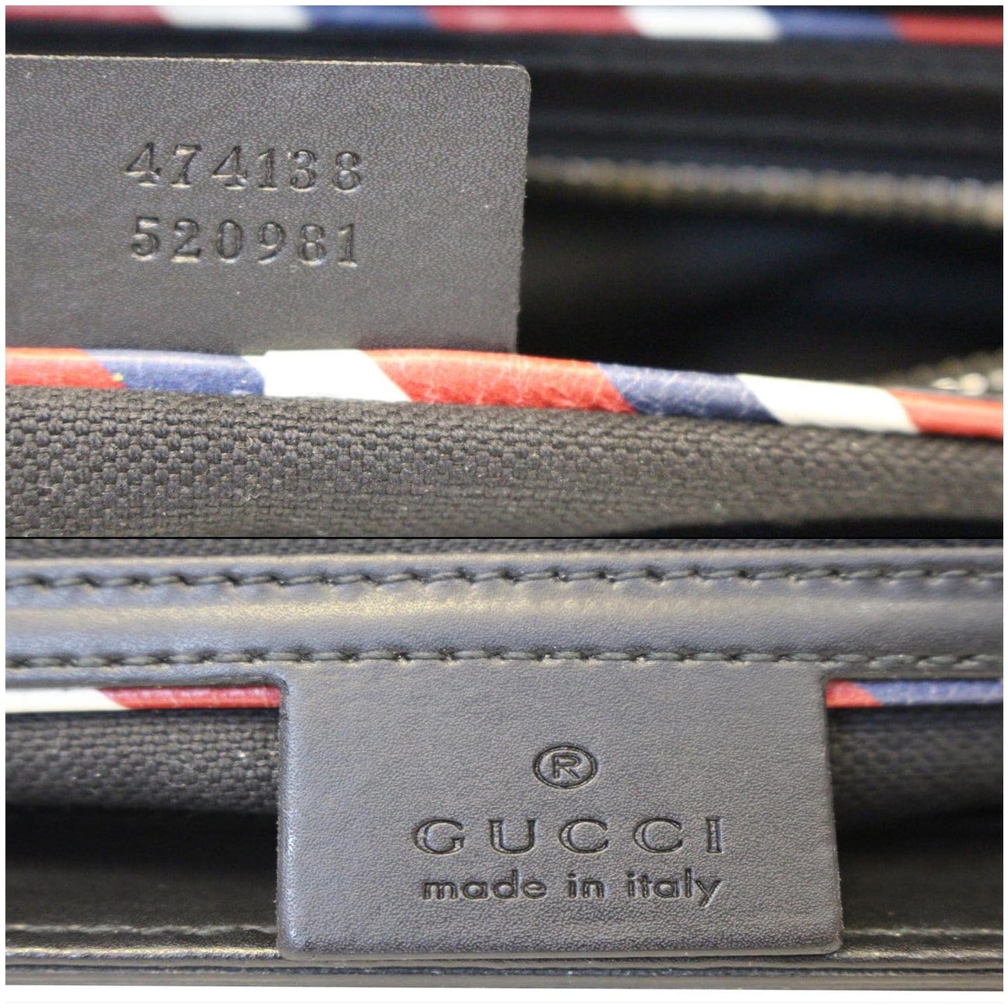 GUCCI  Night Courrier GG Supreme Flap Messenger Bag Black/Grey 474138