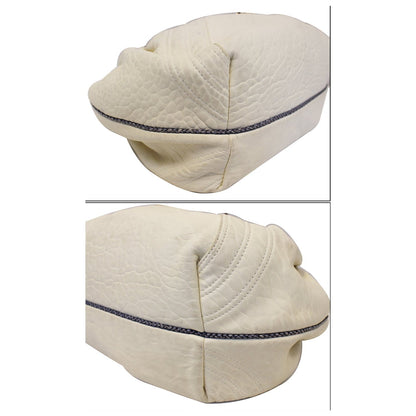 FENDI Spy White Leather Satchel Bag