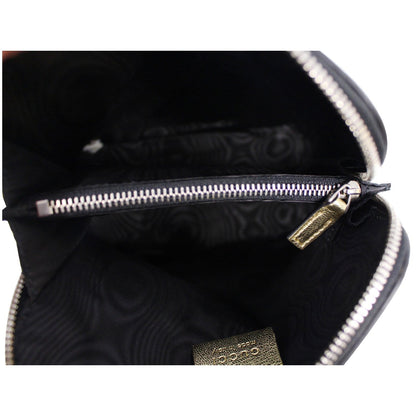 GUCCI Moon Steller Guccy Leather Crossbody Bag Gold