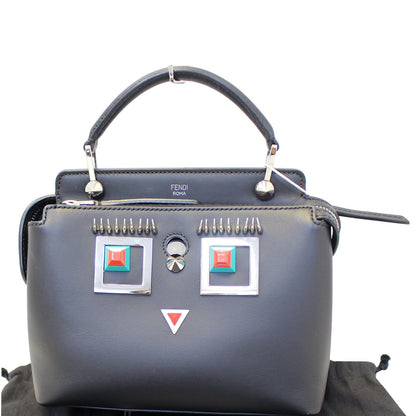 FENDI DotCom Faces Click Top Handle Embellished Leather Shoulder Handbag - Last Call