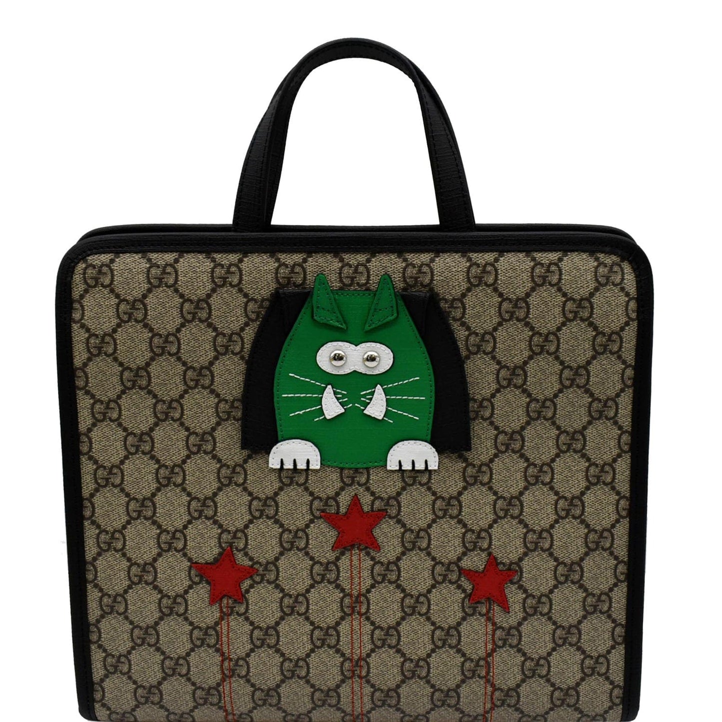 GUCCI Children’s Cat Printed GG Canvas Tote Bag Beige 645290