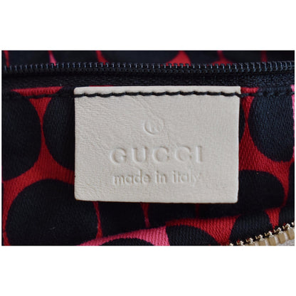 GUCCI Duchessa Leather Hobo Bag Ivory 181492