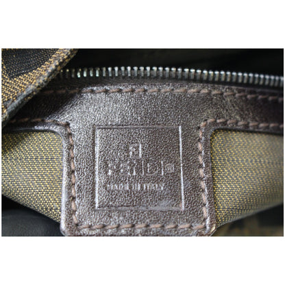 FENDI Hobo Zucca Mamma Baguette Shoulder Bag Brown