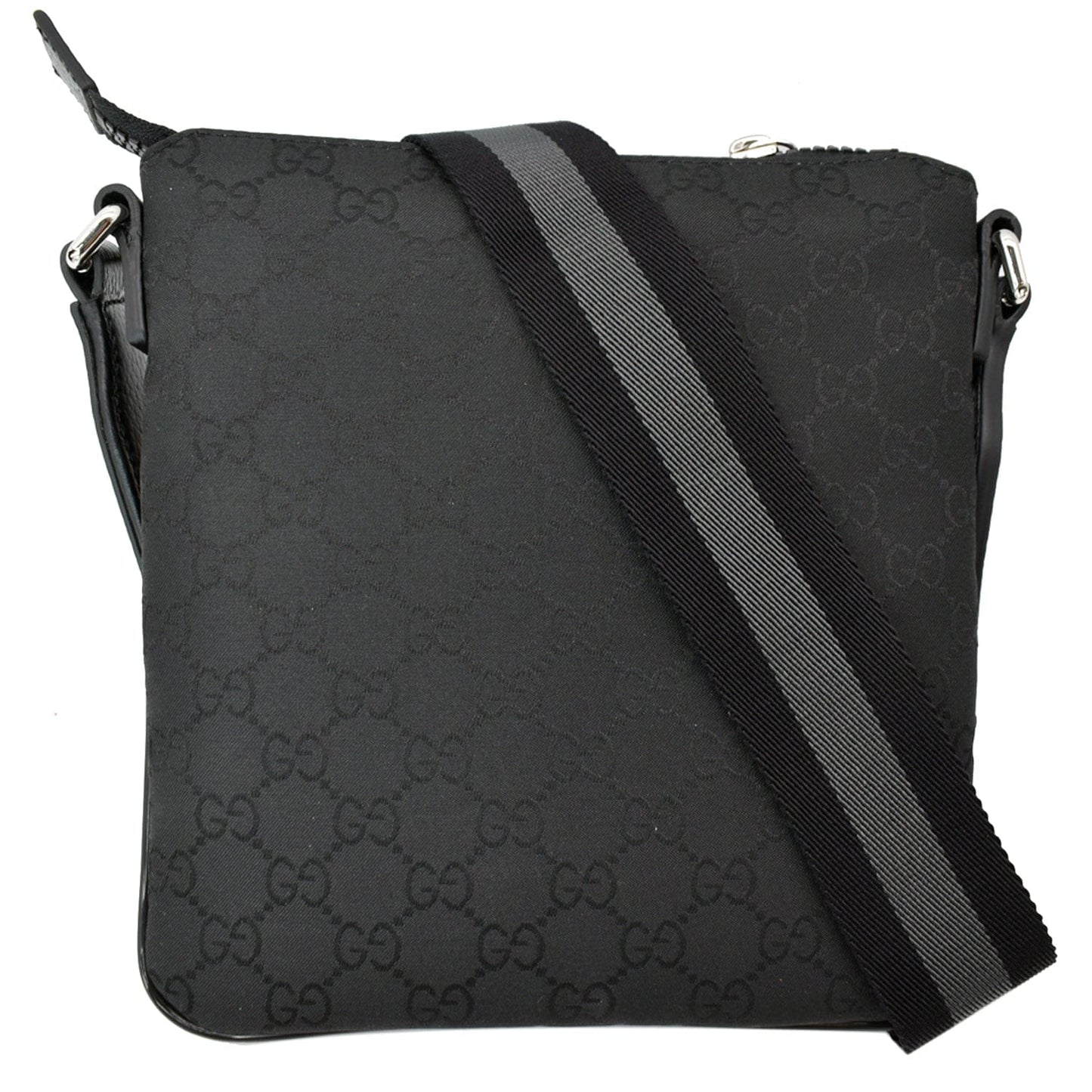 GUCCI Nylon GG Canvas Messenger Bag Black 449183