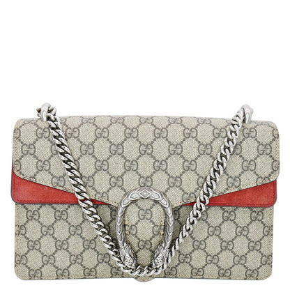 GUCCI Dionysus Small GG Supreme Canvas Shoulder Bag Beige 400249