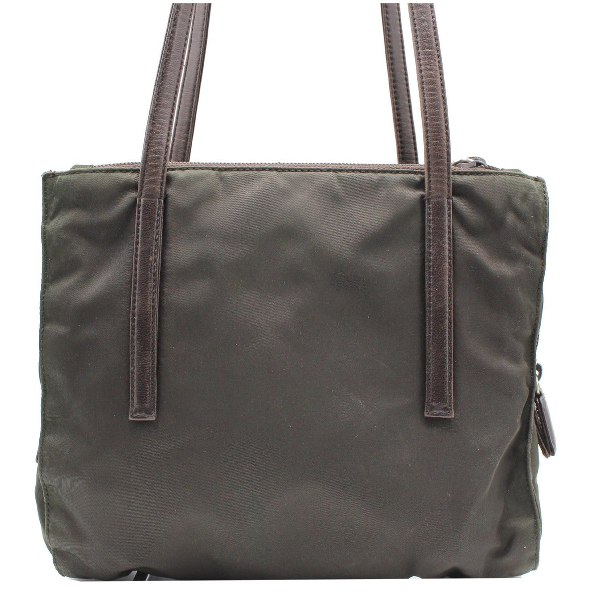 PRADA Nylon Tote Shoulder Bag Dark Green