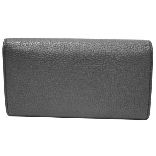 GUCCI Animalier Bee Blind For Love Leather Wallet Black 454070