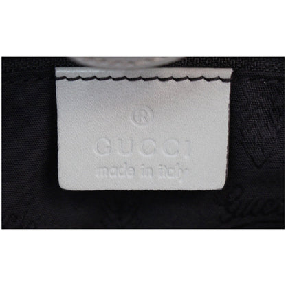 GUCCI Sukey Medium Guccissima Leather Tote Bag White 211944