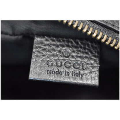 GUCCI Soho Disco Small Pebbled Leather Crossbody Bag Black 347994