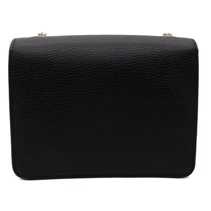GUCCI Interlocking GG Leather Crossbody Bag Black