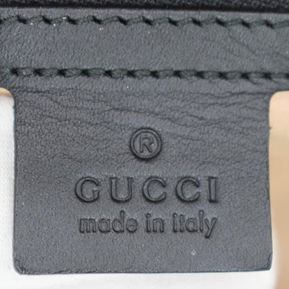 GUCCI Ophidia GG Suede Web Top Handle Crossbody Bag Black 524533