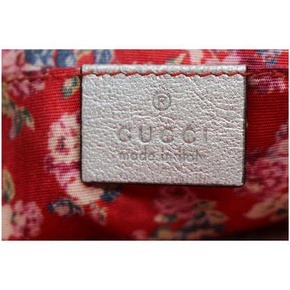 GUCCI GG Small Quilted Leather Shoulder Bag Metallic Silver 541051