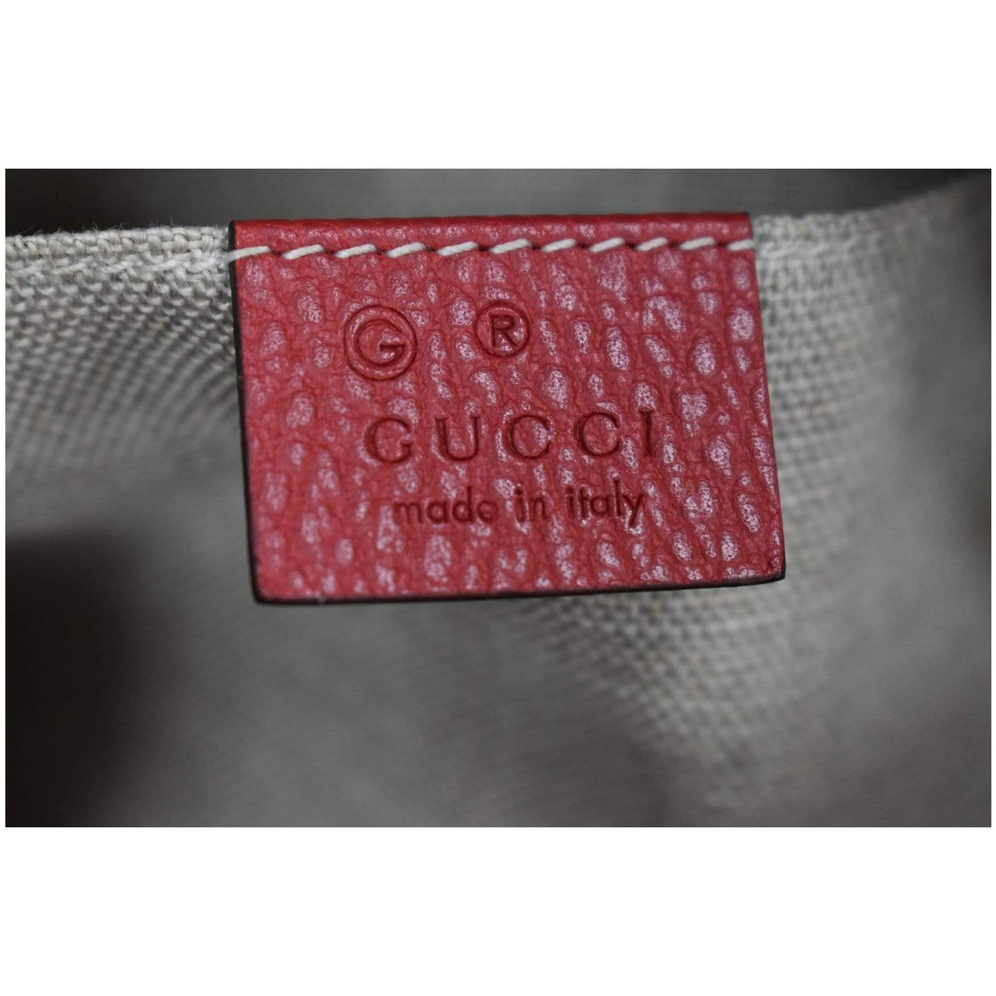 GUCCI Bree GG Canvas Leather Crossbody Bag Beige 449413