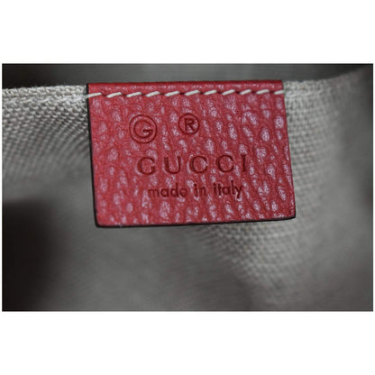GUCCI Bree GG Canvas Leather Crossbody Bag Beige 449413