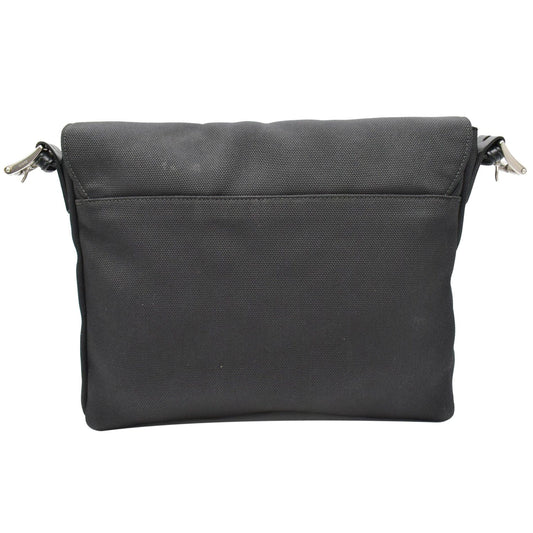 GUCCI Techno Large Web Nylon Canvas Messenger Bag Black 337074