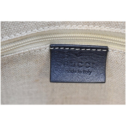 GUCCI Small Microguccissima Leather Crossbody Bag Navy Blue 510286