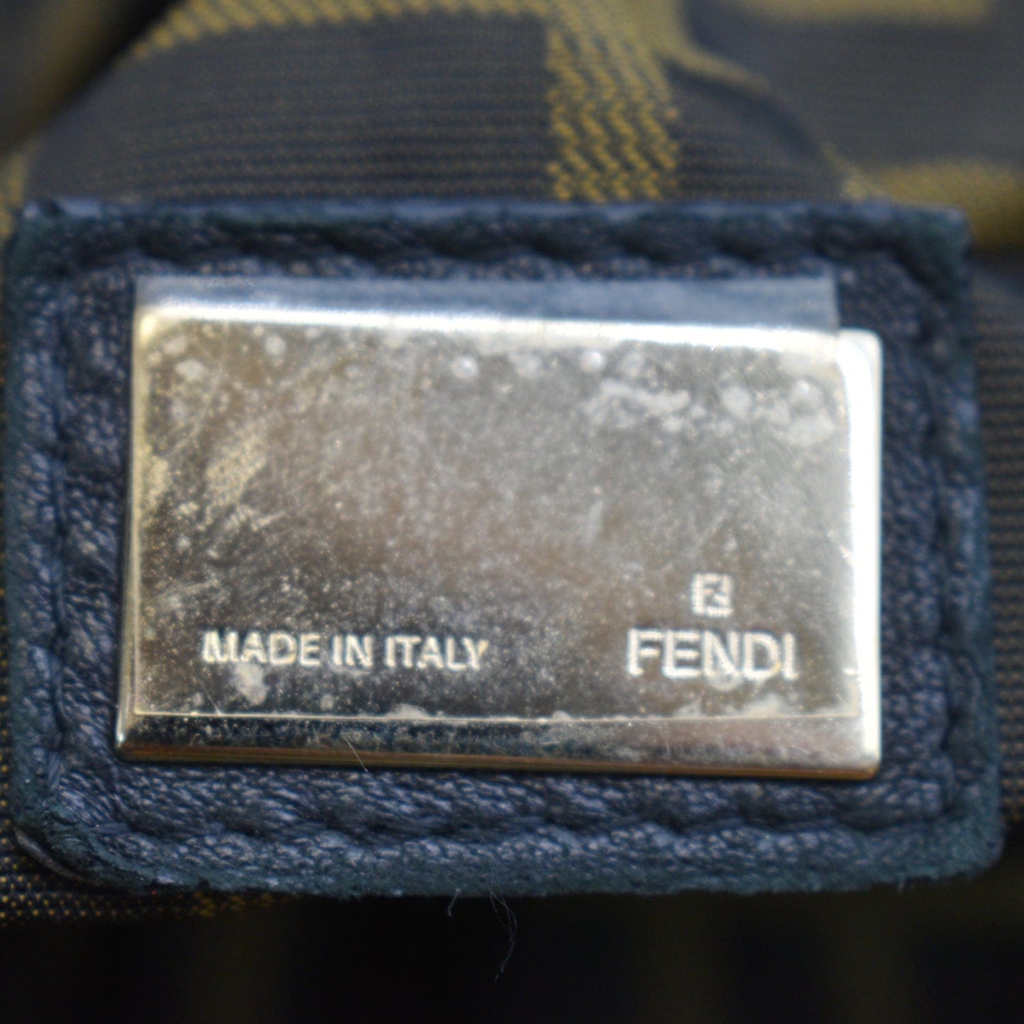 FENDI Spy Nappa Leather Satchel Bag Black