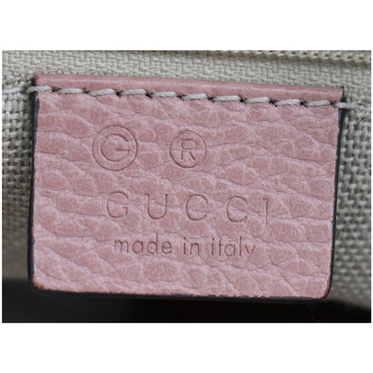 GUCCI Large Bree GG Canvas Hobo Bag Pink 449244