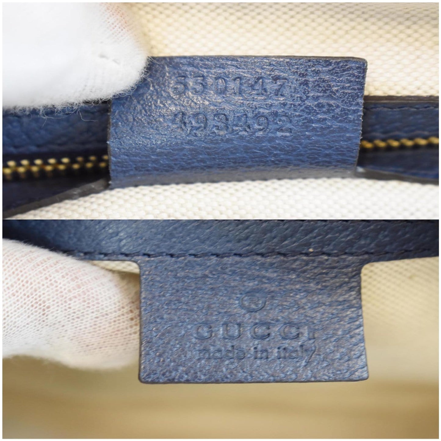 GUCCI Small Flora Canvas Tote Shoulder Bag Blue 550147